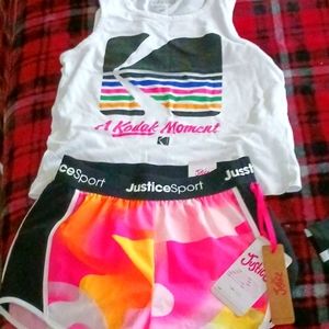 Lil girl justice  short set